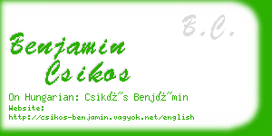 benjamin csikos business card